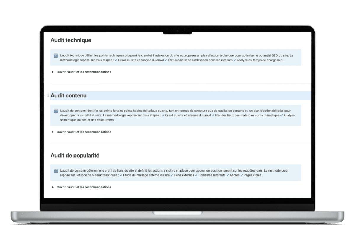audit seo de page web